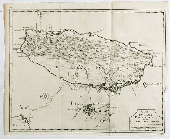42842/600:Taiwan Kaart van het Eyland Formosa en de Eylanden van Piscadores.