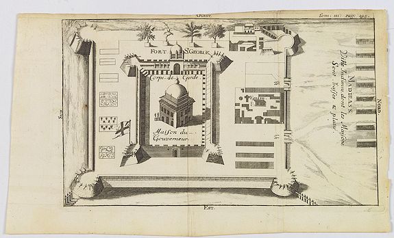 44769/260:IndiaCompany Madirass. Ville Indienne don’t les Maisons sont basses & plates.