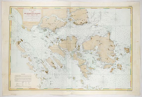 45278/610:Singapore Carte Des Detroits De Singapour Durian, Jombol et Rhio Dressee d'apres les travaux Anglais et Hollandais les plus recents . . . 1866