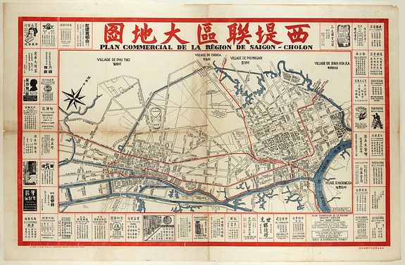 46264/260:IndiaCompany Plan commercial de la Région Saïgon-Cholon.