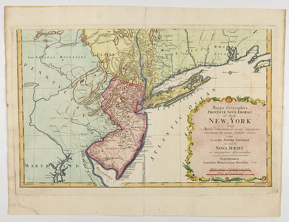 HOMANN HEIRS.&nbsp;-&nbsp;Mappa geographica Provinciæ Nova Eboraci ab Anglis New-York . . .