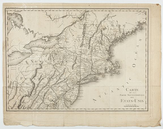 TARDIEU, P.F.&nbsp;-&nbsp;Carte de la partie septentrionale des Etats Unis..