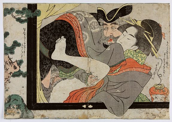 47676/510:YokohamaPrints Dutchman and a Maruyama prostitute.