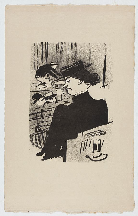 TOULOUSE-LAUTREC, H. de&nbsp;-&nbsp;Une spectatrice - Le Café Concert.