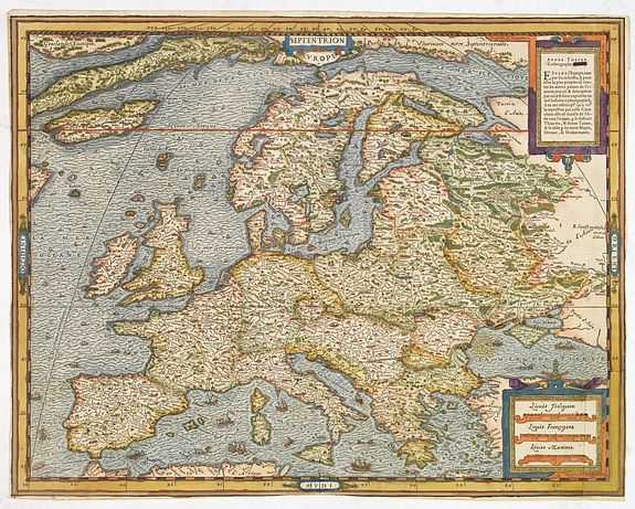 antique map of Europe