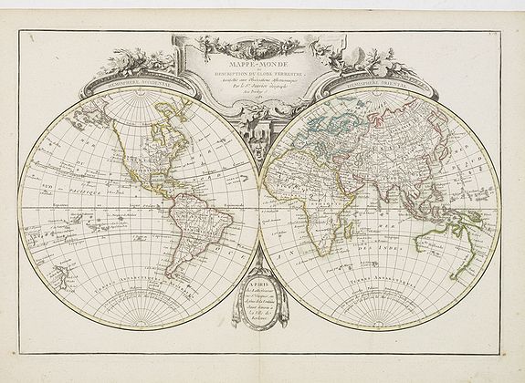 JANVIER -Mappe-Monde ou description du Globe Terrestre..