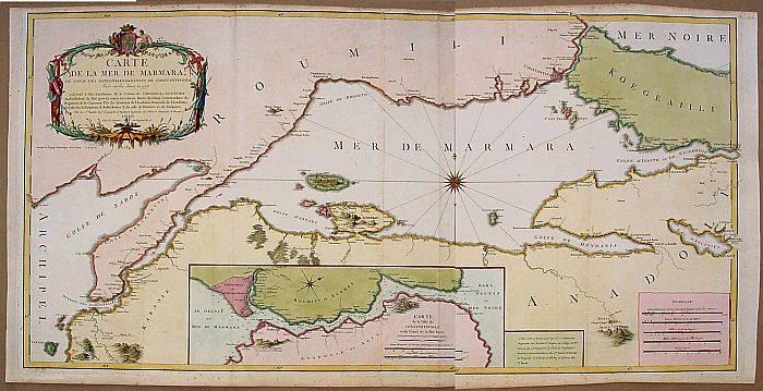 Kauffer Carte De La Mer De Marmara Du Canal Des Dardanelles Et De Celui De Constantinople Levee Sur Les Lieux En 1776
