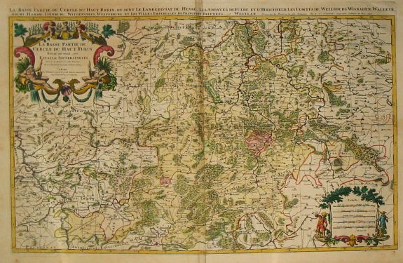 La Basse Partie du Cercle  du Haut Rhein. Paris, 1696