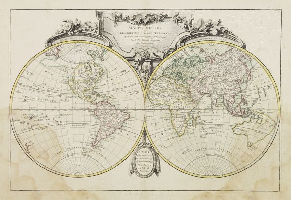 LATTRÉ / JANVIER - Mappe-Monde ou Description du Globe Terrestre..