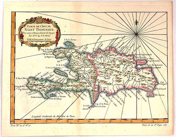 Bellin Carte De L Isle De Saint Dominique