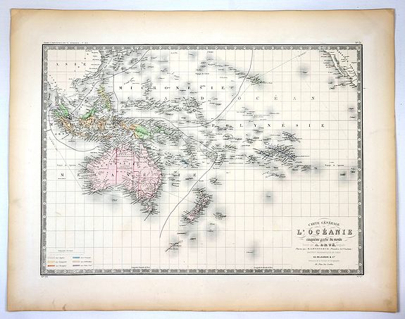Old Map By Brue Carte Generale De Loceanie Cinquieme
