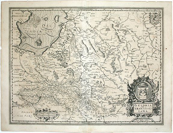 VAN DEN KEERE (KAERIUS), P., Geldria et Transysulana., antique map, old maps