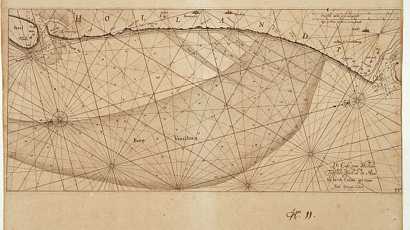 COLOM, J.A., De Cust van Hollant Tussen Texel en de Maes. . ., antique map, old maps
