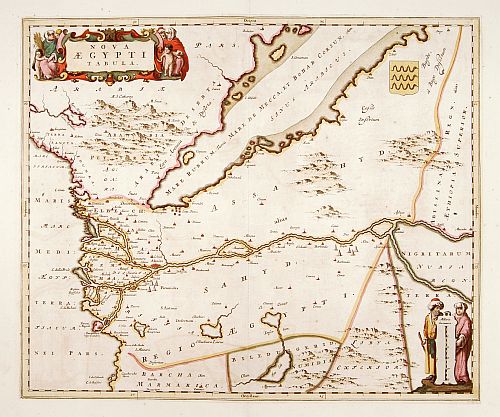 BLAEU, J., Nova Aegypti Tabula., antique map, old maps