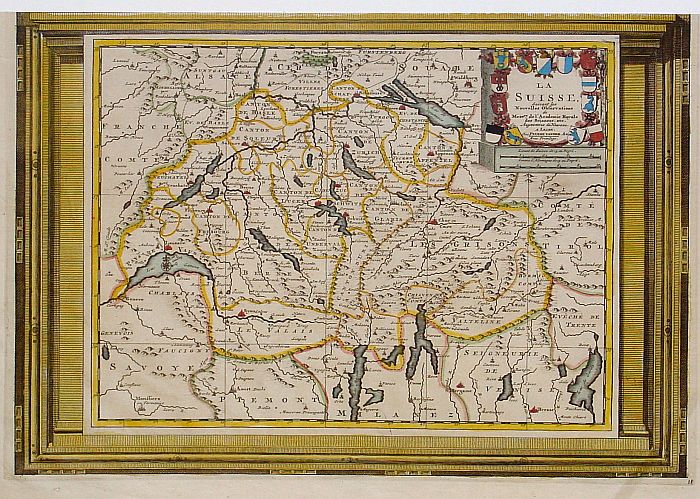 VAN DER AA,P., La Suisse. Suivant les nouvelles observations.., antique map, old maps