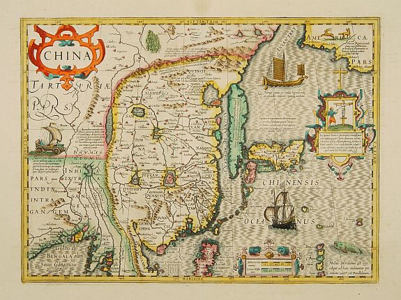 MERCATOR, G./ HONDIUS, J., China., antique map, old maps