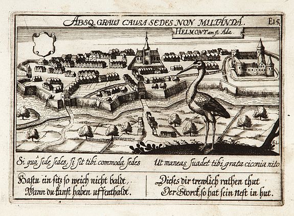 MEISNER,D., Helmond., antique map, old maps