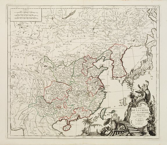 SANTINI, P., L'Empire de La Chine avec La Tartarie Chinoise., antique map, old maps