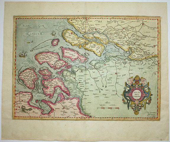 MERCATOR, G. / HONDIUS, J., Zelandia Comitatus., antique map, old maps