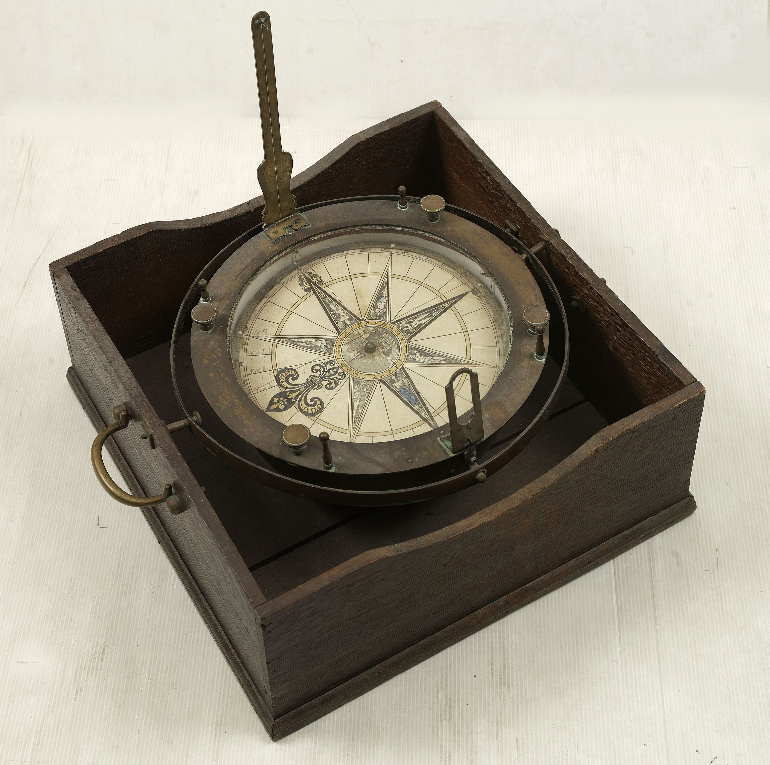 VAN KEULEN,G ?, Important early azimuth compass., antique map, old maps