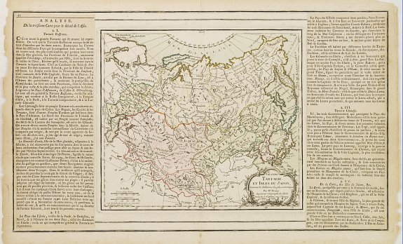 BRION DE LA TOUR,L., Grande Tartarie et Isles du Japon., antique map, old maps
