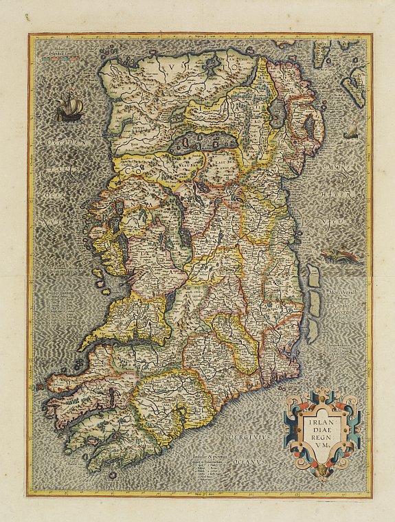 MERCATOR,G./HONDIUS,J, Irlandiae regnum., antique map, old maps