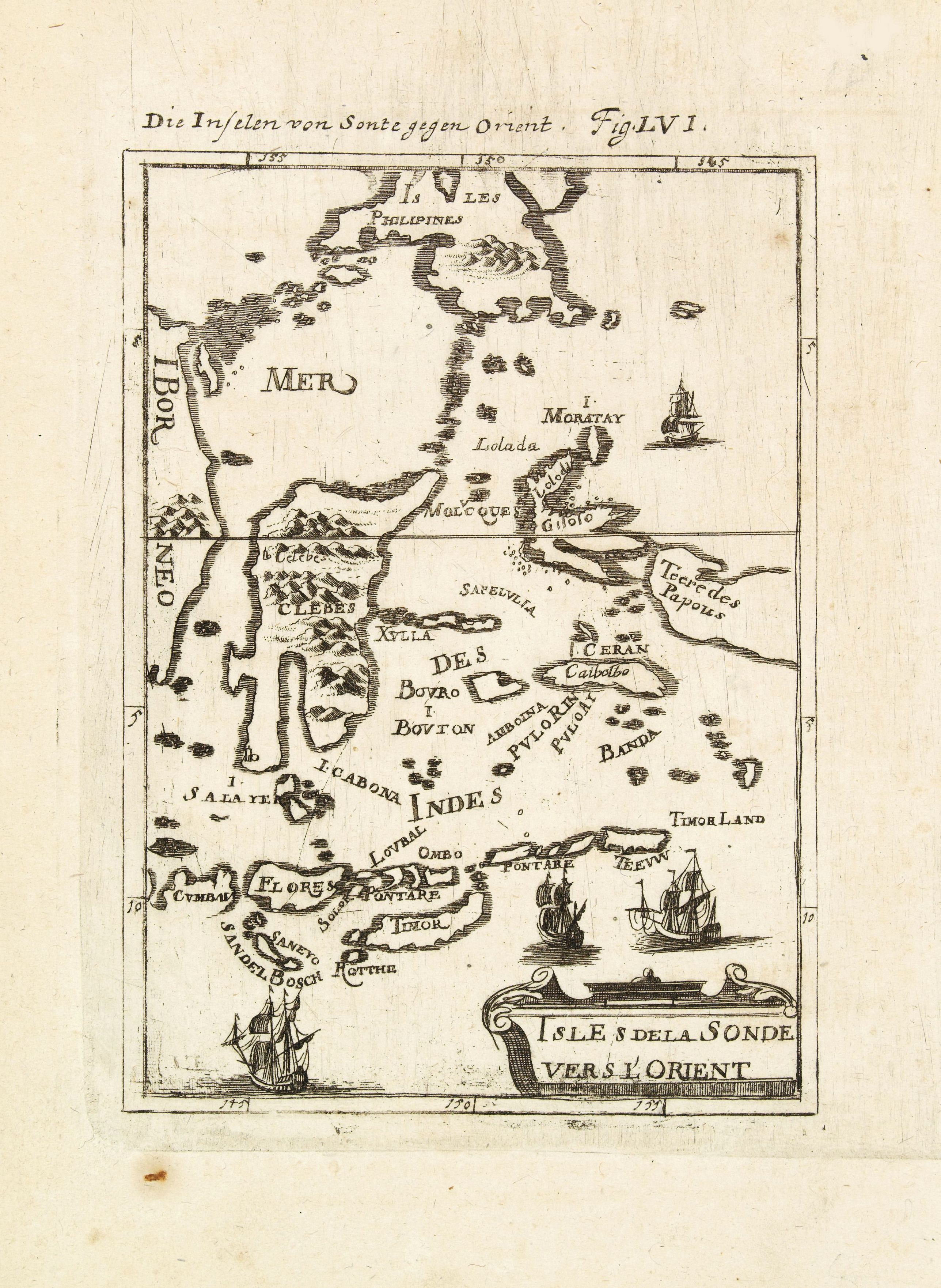 MALLET, A.M., Isles dela Sonde vers l'Orient., antique map, old maps