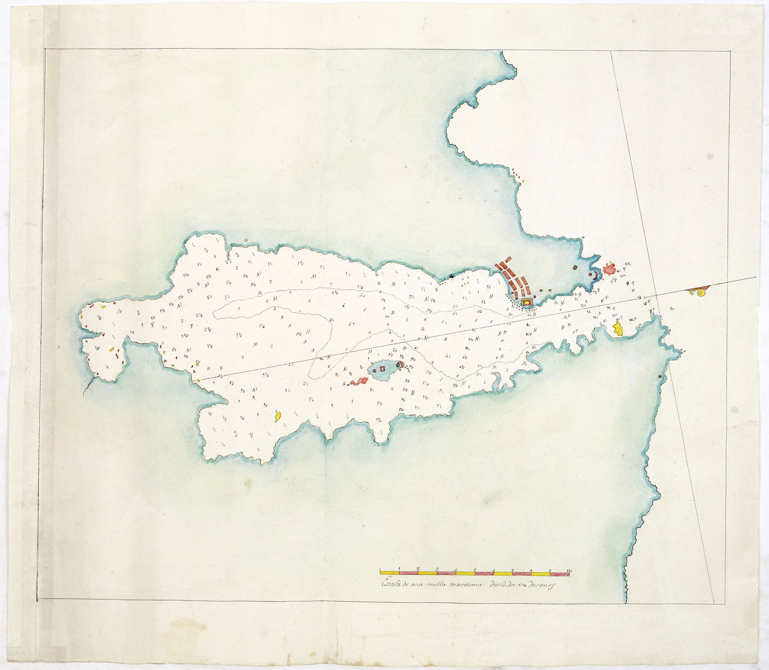 ANONYMOUS, Manuscript plan of Havana harbour., antique map, old maps