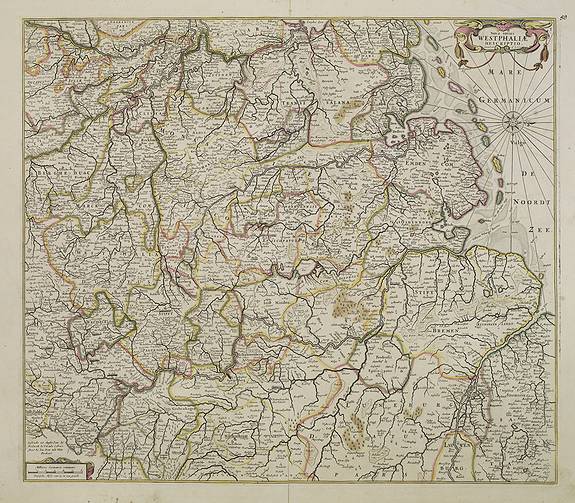 DE WIT, F., Nova Totius Westphaliae descriptio., antique map, old maps