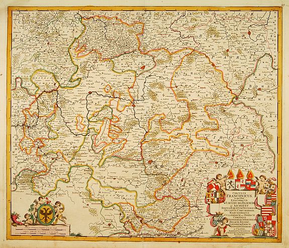 DE WIT, F, Circulus Franconicus. . ., antique map, old maps