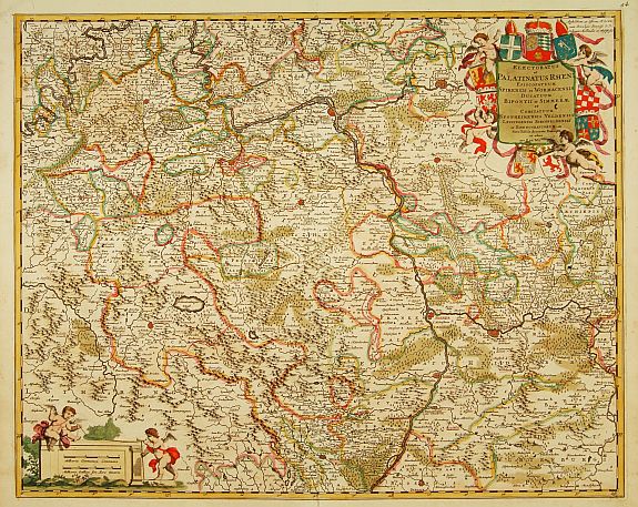 DE WIT,F, Electoratus et Palatinatus Rheni.., antique map, old maps