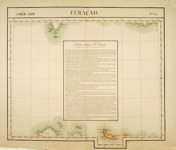 VAN DER MAELEN, Ph., Curaçao. No.74., antique map, old maps