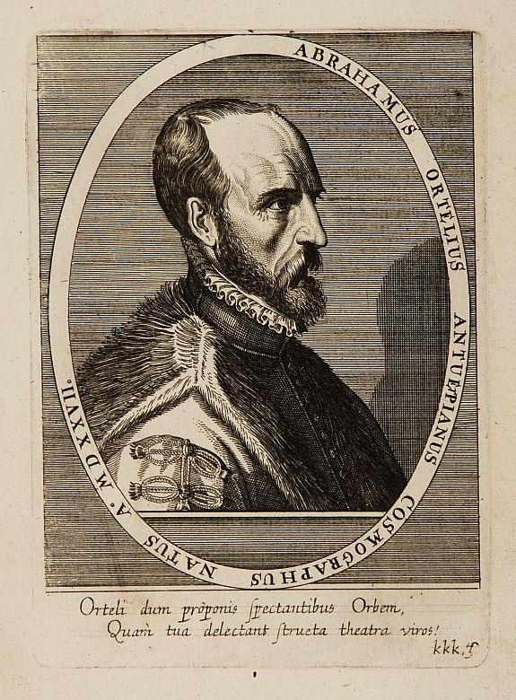 ANONYMOUS, Abrahamus Ortelius Antwerpianus cosmographus natus.., antique map, old maps