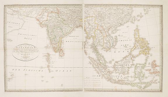 GEOGRAPH INSTITUTS., Charte von Ostindien Diesseits Und Jenseits Des Ganges / nach den neuesten astronomischen Beobachtungen auch andern sichern Hülfsmitteln neu entworfen. . ., antique map, old maps