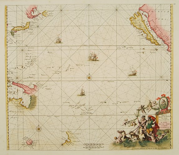 DE WIT,F, Magnum Mare del Zur., antique map, old maps