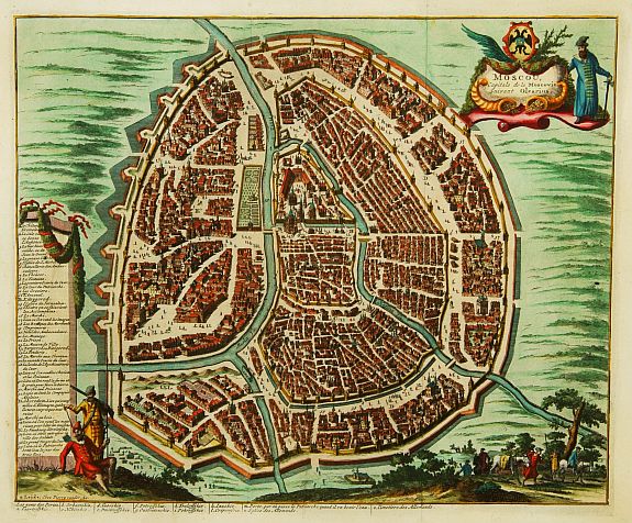 VAN DER AA,P., Moscou, Capitale de la Moscovie.., antique map, old maps