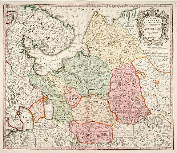 SEUTTER, M., Mappae Imperii Moscovitici pars Septentrionalis.., antique map, old maps