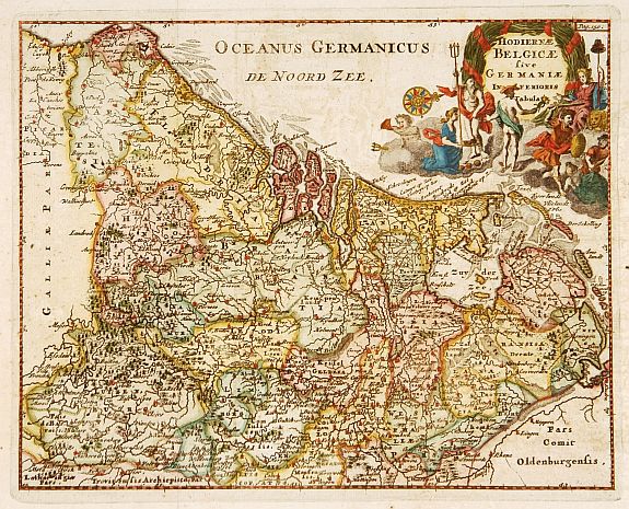 ANONYMOUS, Hodiernae Belgicae sive Germaniae.., antique map, old maps