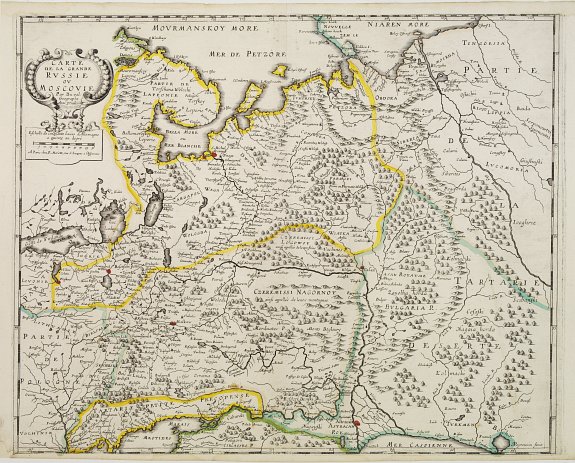 MARIETTE,P., Carte de la grande Russie ou Moscovie.., antique map, old maps