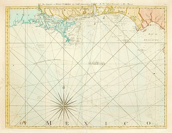 JEFFERYS,T., The Coast of West Florida and Louisiana.., antique map, old maps