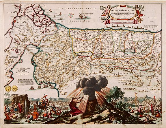 KEUR, H. / DOORNICK, M., Perigrinatie ofte Veertich-Jarige Reyse.., antique map, old maps