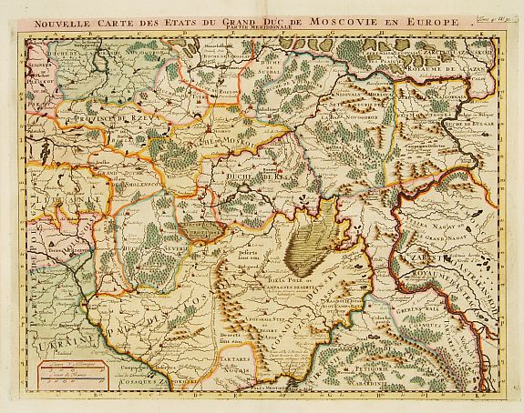 CHATELAIN,H., Nouvelle Carte des Etats..Moscovie en Europe., antique map, old maps