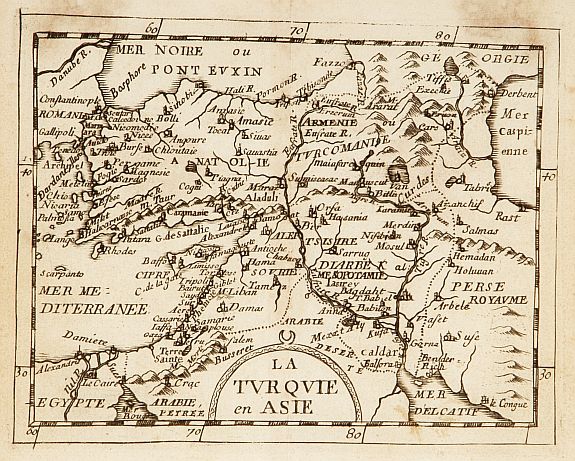 DU VAL, P., La Turquie en Asie., antique map, old maps