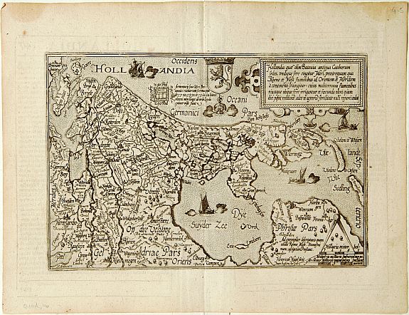 QUAD,M., Hollandia Occidens., antique map, old maps