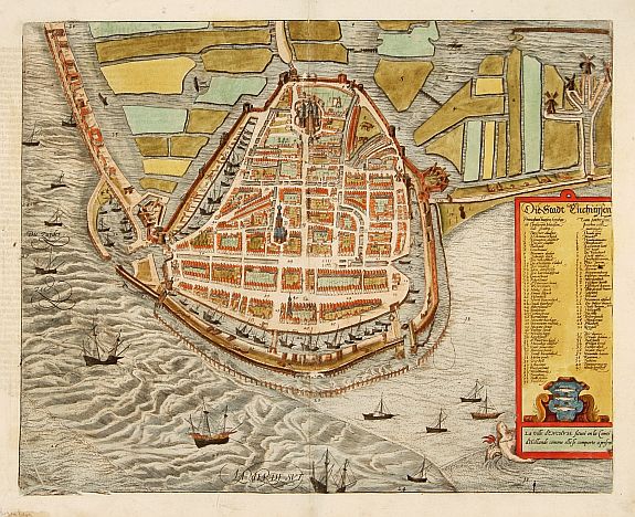 BRAUN, G. / HOGENBERG, F., Die Stadt Enchuijsen. . ., antique map, old maps