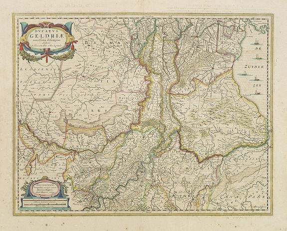 HONDIUS, H., Ducatus Geldria., antique map, old maps