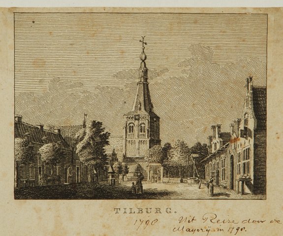 HANEWINKEL, Tilburg (Market place), antique map, old maps
