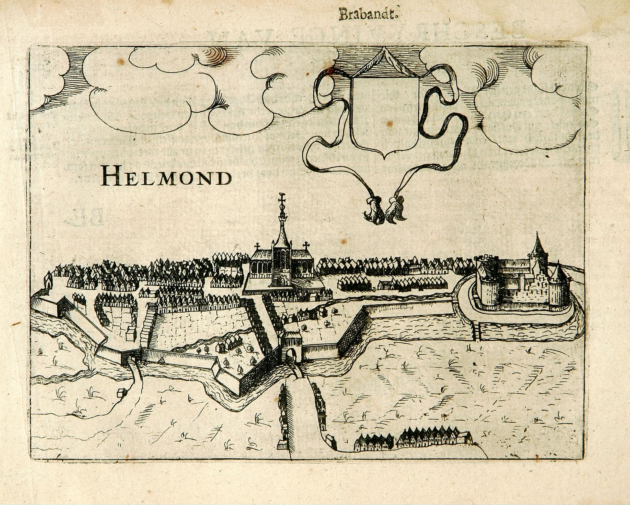GUICCIARDINI, L., Helmond., antique map, old maps