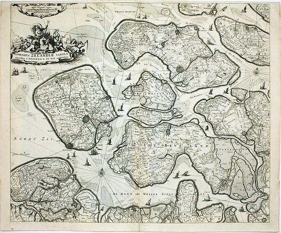 DE WIT, F. / MORTIER,P. / COVENS,, Comitatus Zelandiae tabula.., antique map, old maps