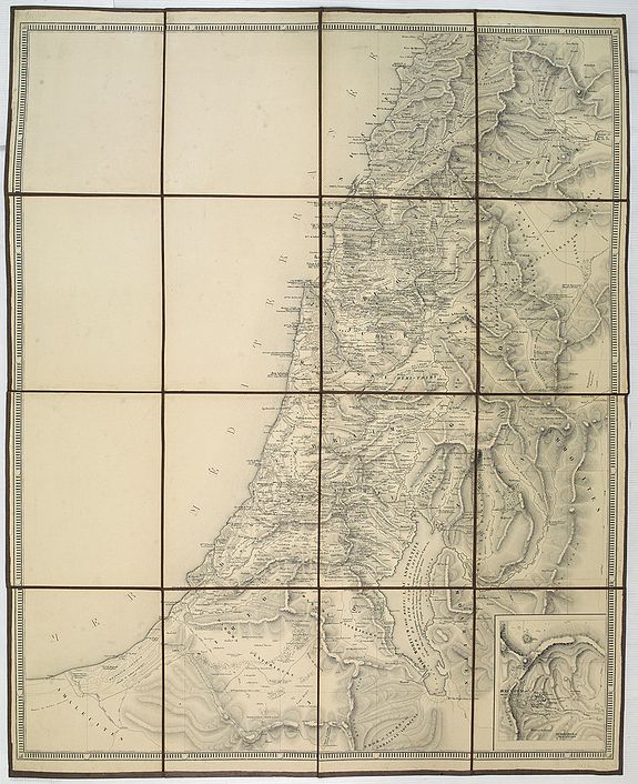 VAN DER MAELEN, Ph., No title, folding map of Palistine., antique map, old maps